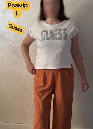 Футболка жіноча guess біла розмір l