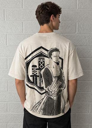 Футболка чоловіча pull&bear manga & anime tees з принтом аніме