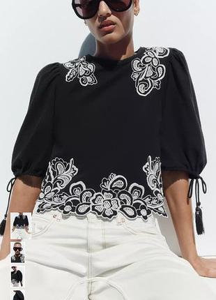Блуза нова бавовна вишиванка zara 4