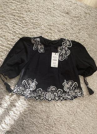 Блуза нова бавовна вишиванка zara 8