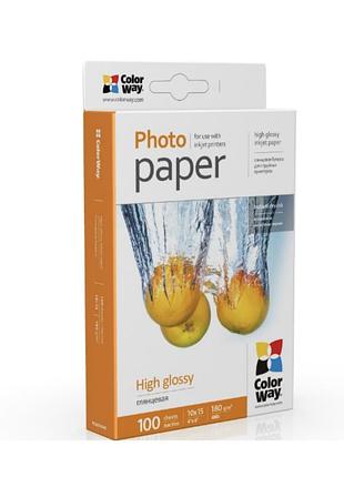 Глянцевая фотобумага 10×15 colorway high glossy для струйной печати