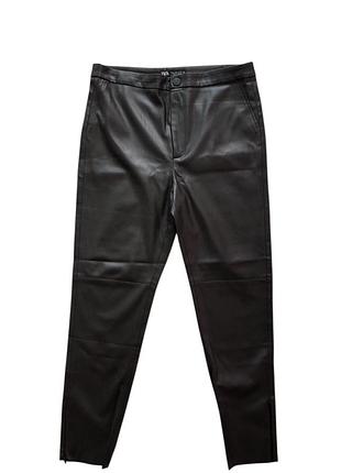 Шкіряни брюки zara. 2