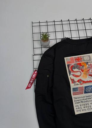Світшот alpha industries чорний 7