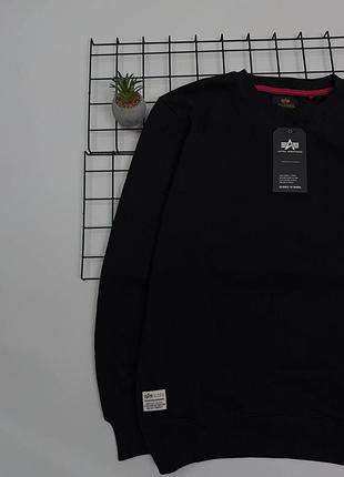 Світшот alpha industries чорний 4