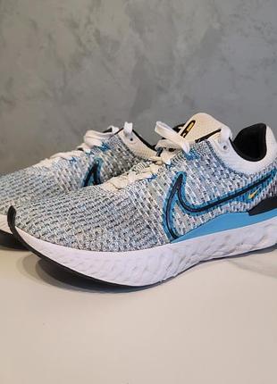 Кросівки чоловічі nike react infinity run flyknit 3 біло-блакитні