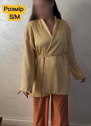 Нова брендова вечірня накидка кардиган zara золотистого кольору