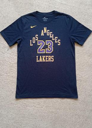 Nike los angeles lakers lebron james #23 name & number t-shirt