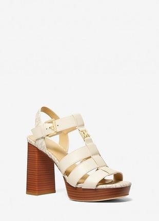 Жіночі босоніжки на платформі та масивному підборі michael kors reed platform sandals.розмір:38.матеріал:зам шкіра