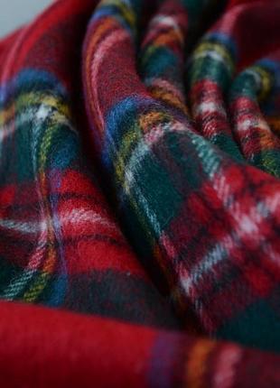 Шерстяной шарф в клетку тартан clans of scotland lambswool