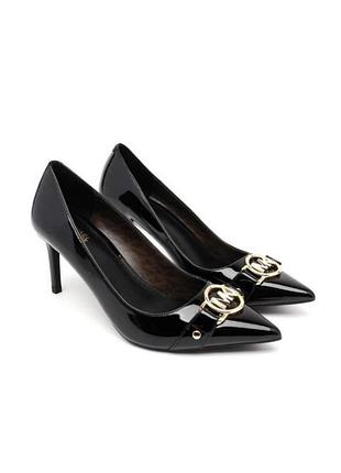 Елегантні жіночі лаковані туфлі-човники michael kors rory flex pump у чорному кольорі.розмір:37.матеріал:лакованої  шкіра
