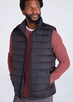 Мужская жилетка, жилет mountain warehouse black seasons water resistant padded gilet