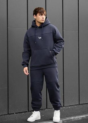 Мужской теплый костюм staff say navy logo fleece