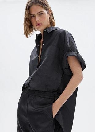 Поплінова сорочка  massimo dutti  (р.s)