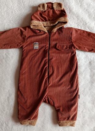 Теплый вельветовый комбинезон murat baby (турция), 18 мес.