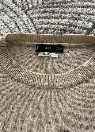 Светр жіночий mango бежевий, wool blend 3
