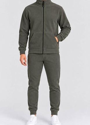 Спортивный костюм мужской на флисе, цвет хаки, 257r661
