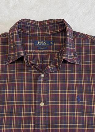 Оригінальна сорочка polo ralph lauren в клітинку | розмір xl slim fit бавовна