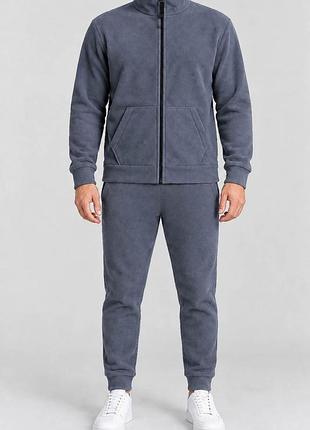 Спортивный костюм мужской на флисе, цвет серый, 257r661