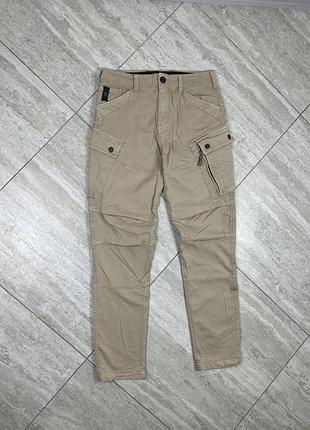 G-star roxic men beige tapered regular stretch jeans cargo w29 l34 штани карго брюки