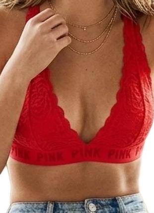 Шикарный кружевной бюстгальтер лиф браллет pink victorias secret