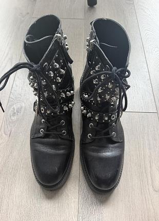 Шкіряні чобітки  zara 4