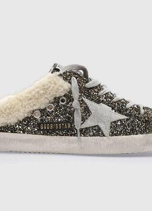 Golden goose super-star  з глиттером