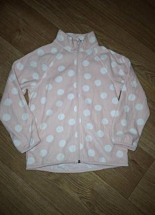 Детская флисовая кофта h&amp;m hm нм 4-6 лет 110-116 в идеальном состоянии для девочки на молнии толстовка флиска