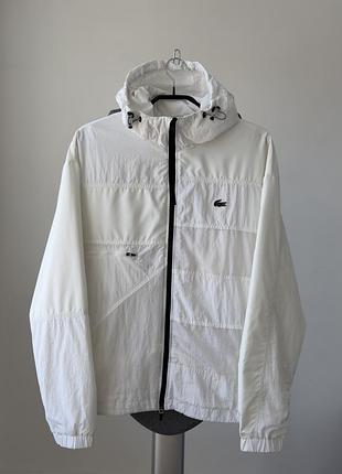 Вітровка чоловіча lacoste біла, розмір m/l