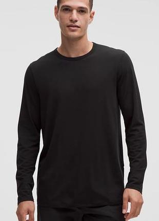 Лонгслив черный спортивный с мировыми полосками h&amp;m p.2xl