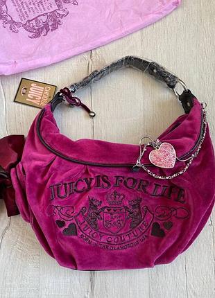 Сумка juicy couture вінтажна велюрова y2k dollskill