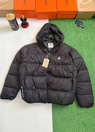 Мужской пуховик nike acg черный / зимняя куртка nike acg с капюшоном / брендовый пуховик найк ацг черного цвета / зимняя куртка nike all condition