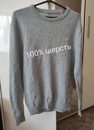 Шерстяной свитер шерсть 100%