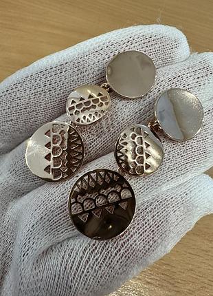 Сережки з позолотою, 585 rg