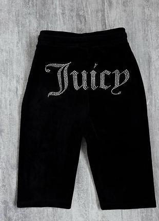 Жіночі шорти juicy couture велюрові чорні з написами y2k dollskill