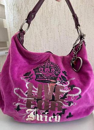 Сумка жіноча juicy couture хобо велюрова рожева y2k dollskill
