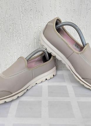 Суперлегкие кожанние мокасини skechers go-walk resalyte р.35-36