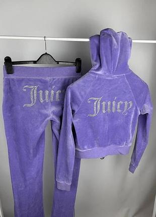 Спортивний костюм жіночий juicy couture велюровий бузковий  y2k dollskill