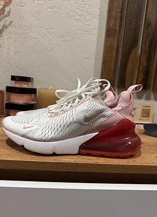 Кросівки жіночі nike air max 270 біло-рожеві