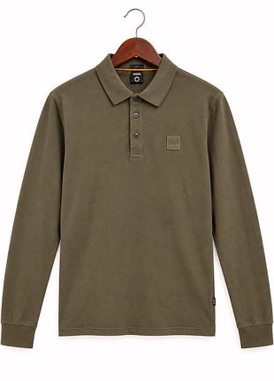 Преміальне поло-лонгслів hugo boss polo оригінал l хакі