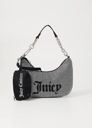 Сумка для жінок juicy couture y2k dollskill в стразах, срібляста