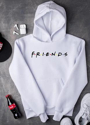 Біла кофта худі з лого популярного серіалу friends
