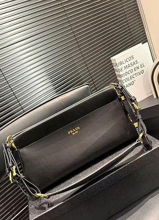 Сумка для жінок в стилі prada чорна, pu 3