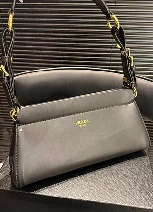 Сумка для жінок в стилі prada чорна, pu 5