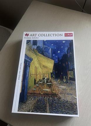 Пазли trefl art collection "нічна тераса кафе" (вінсент ван гог) — 1000 елементів