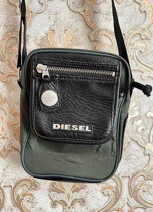 Меседжер сумка diesel shoulder bag material leather