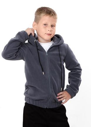Кофта флисовая для мальчика на молнии, флис, 116см, 122см, 128см, 134см 128