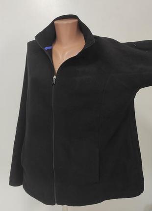 Флісова кофта на блискавці жіноча xl/xxl ог 134-138