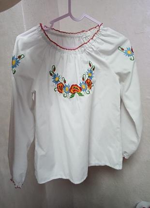 Дитяча вишиванка біла 🌺