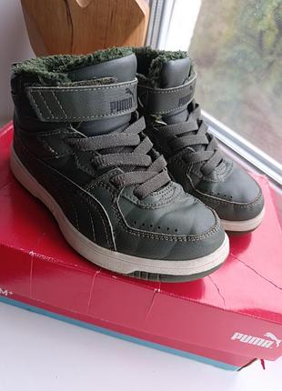 Зимові хайтопи кросівки puma rebound joy fur, розмір 31