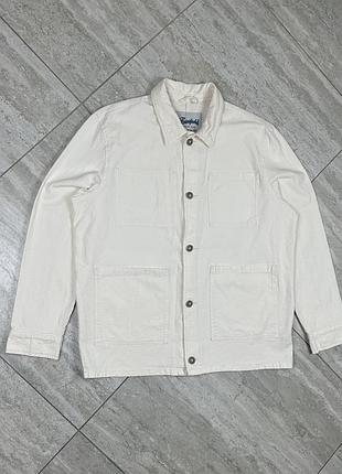 The stronghold jacket mens cream chore utility field overshirt size xl куртка сорочка овершот